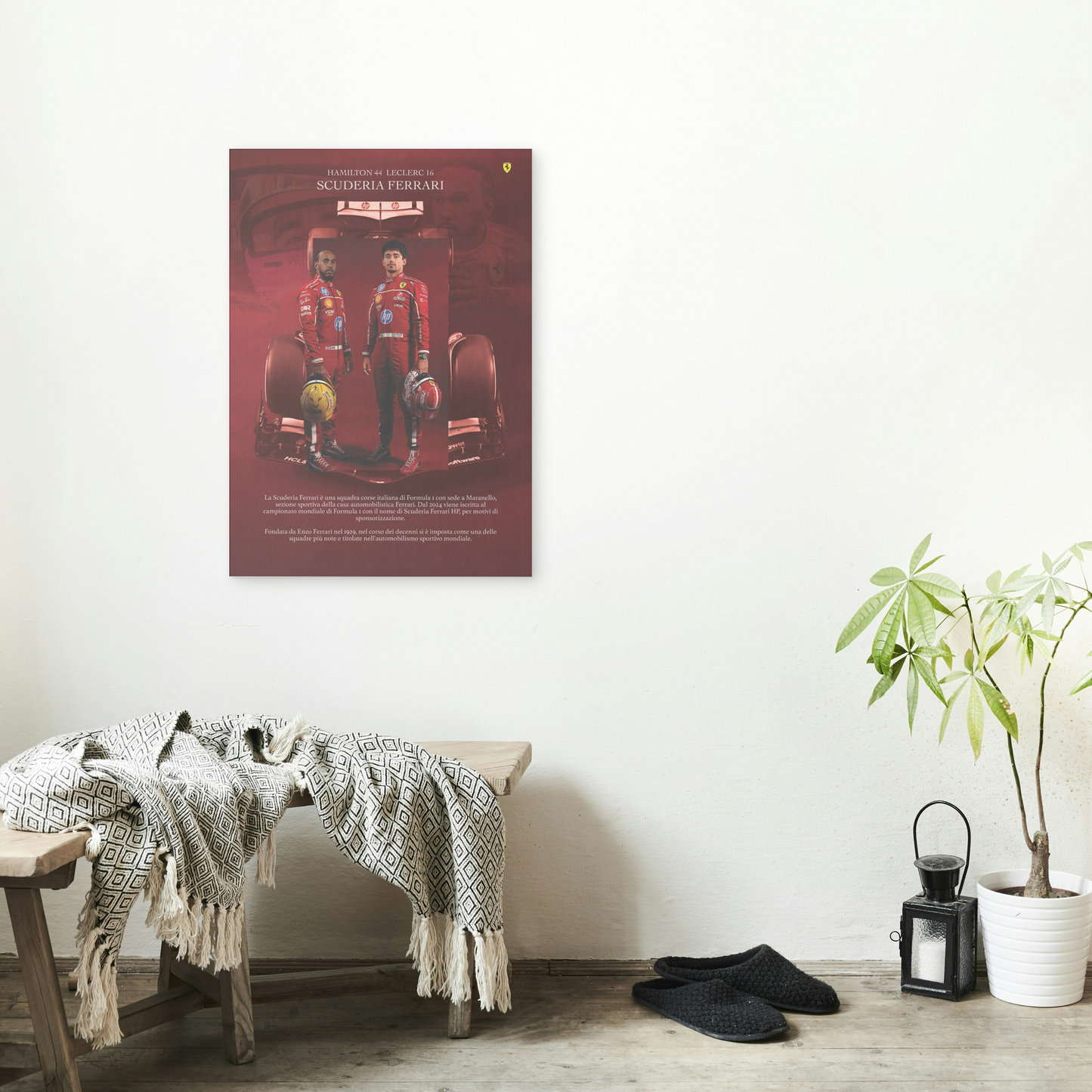 Scuderia Ferrari With Leclerc And Hamilton Poster