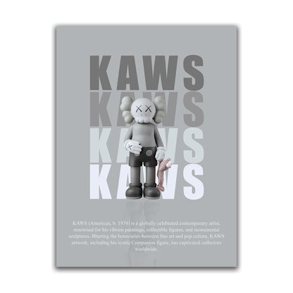 Grey Kaws Poster