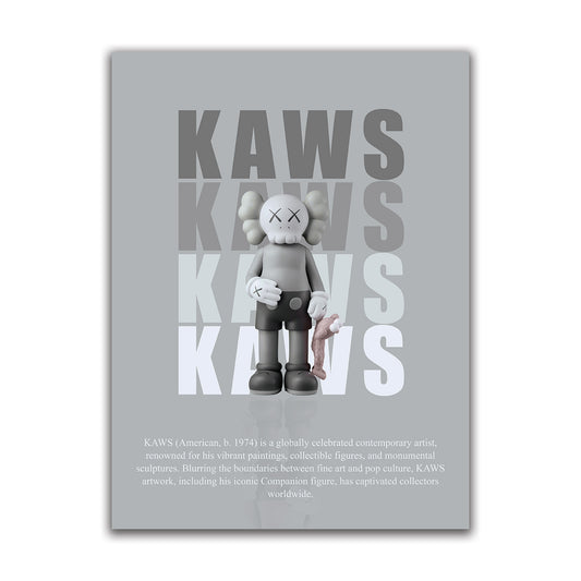 Grey Kaws Poster