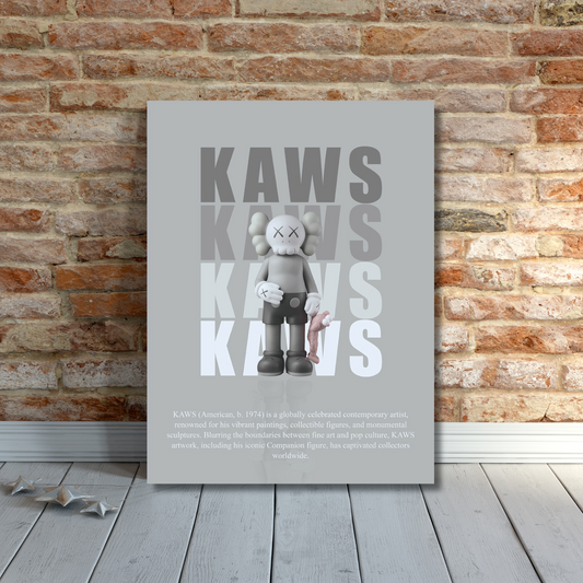 Grey Kaws Poster