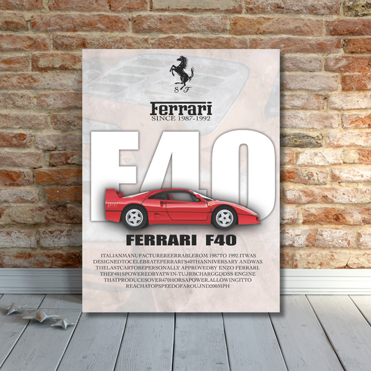 Ferrari F40 Poster