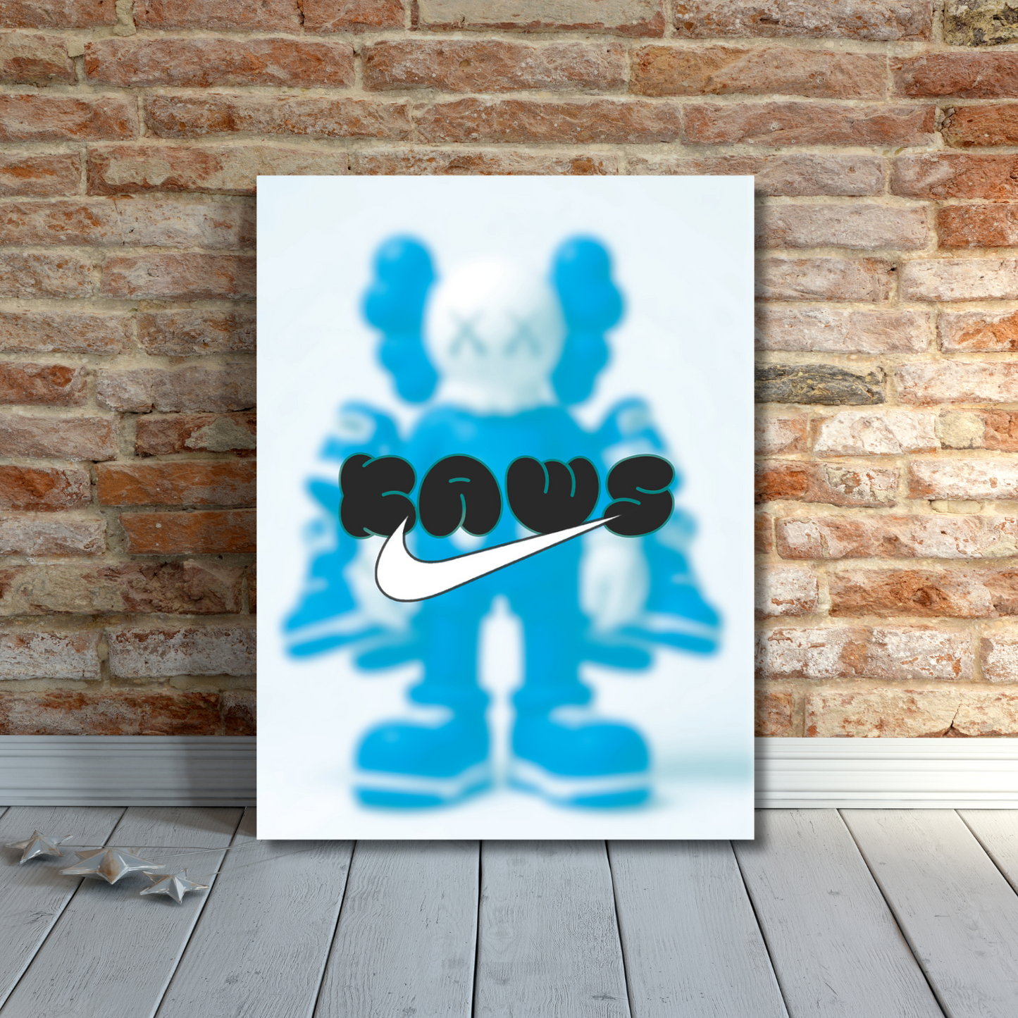 Kaws x Nike Blue Poster