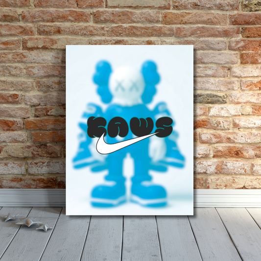 Kaws x Nike Blue Poster