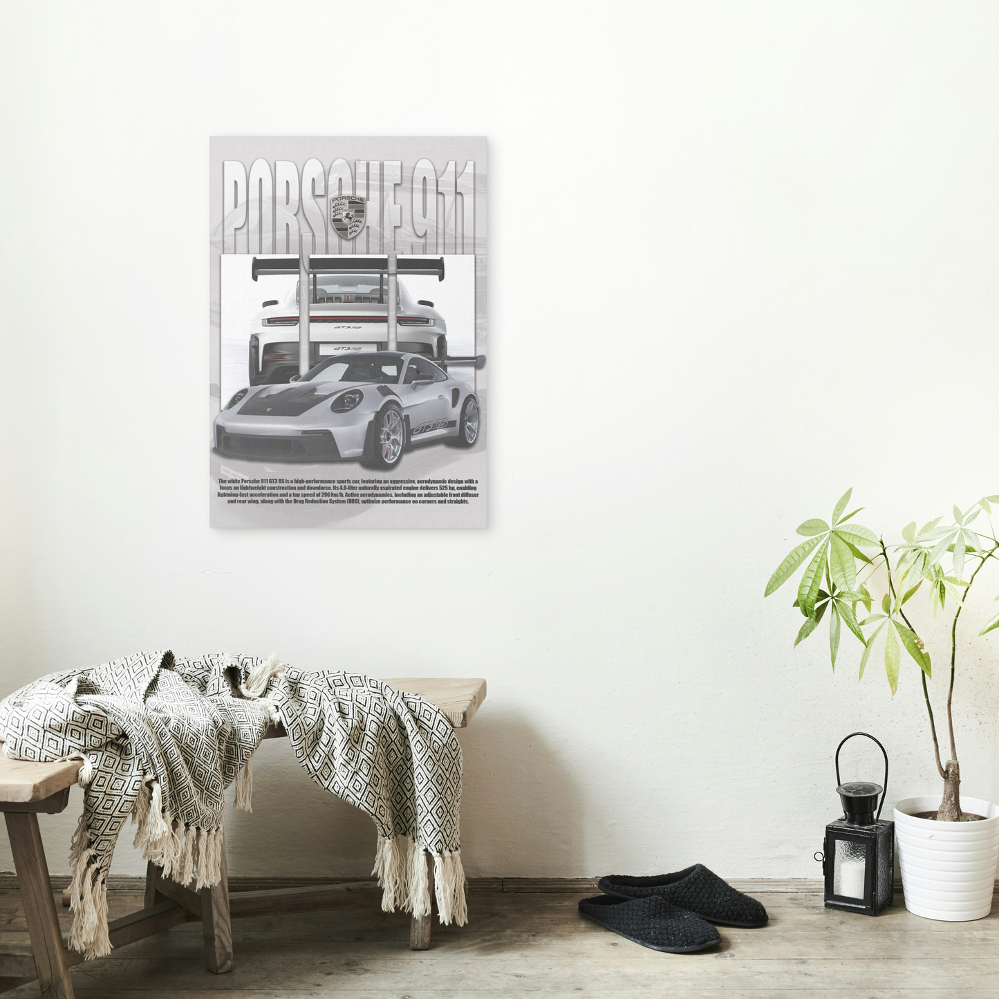 Porsche GT3 RS White Poster
