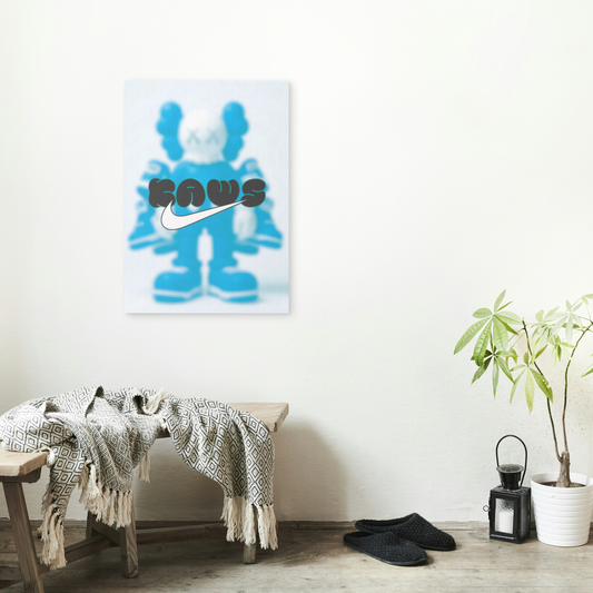 Kaws x Nike Blue Poster
